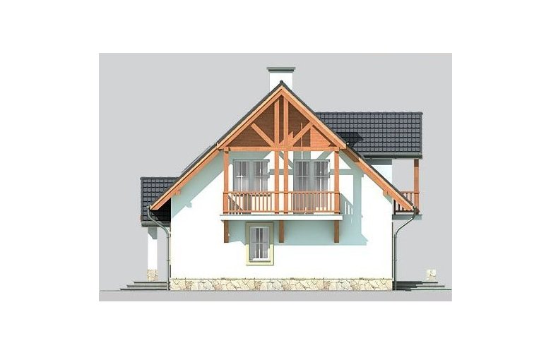 Projekt domu jednorodzinnego LK&679 - elewacja 2