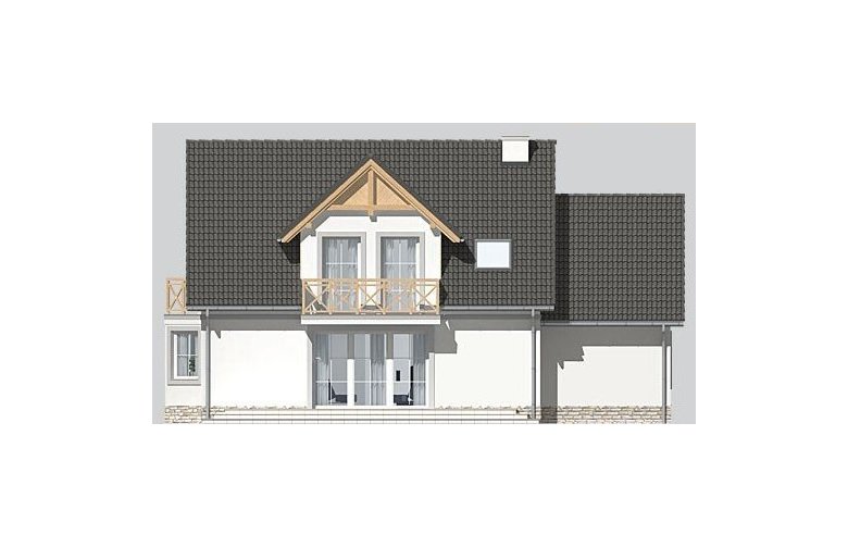 Projekt domu wielorodzinnego LK&675 - elewacja 3