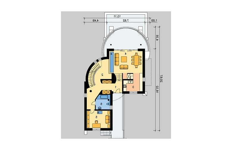 Projekt domu wielorodzinnego LK&659 - parter