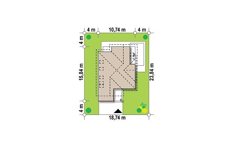 Projekt domu z poddaszem Z288 - Usytuowanie