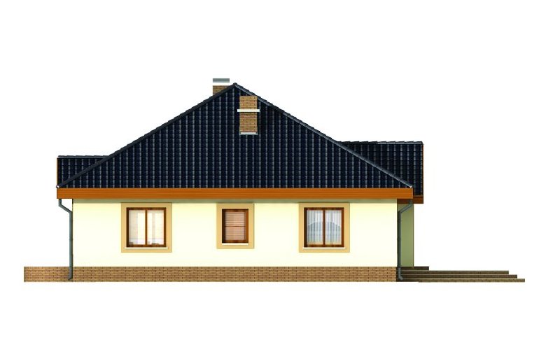 Projekt domu dwurodzinnego Groszek - elewacja 4