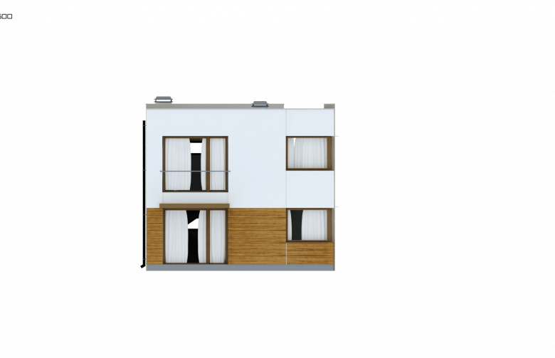 Projekt domu piętrowego Zx51 - elewacja 1