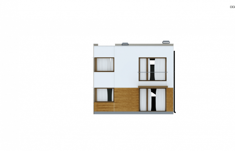 Projekt domu piętrowego Zx51 - elewacja 1