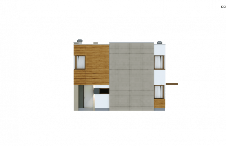 Projekt domu piętrowego Zx51 - elewacja 3