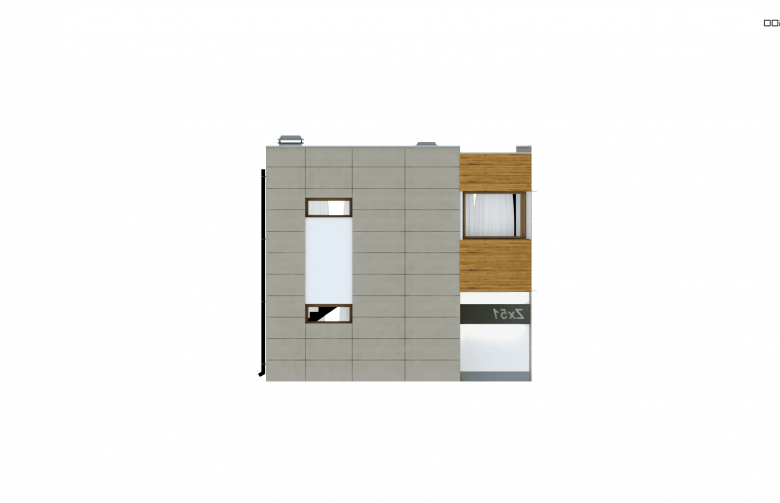 Projekt domu piętrowego Zx51 - elewacja 4