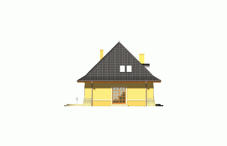 Projekt domu jednorodzinnego AMARETTO - elewacja 3