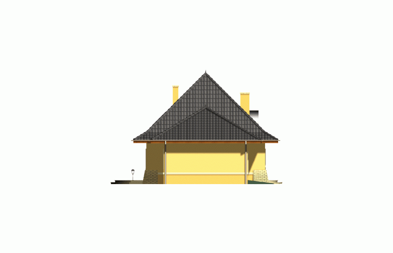 Projekt domu jednorodzinnego AMARETTO - elewacja 1