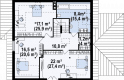 Projekt domu z poddaszem Z109 - rzut poddasza