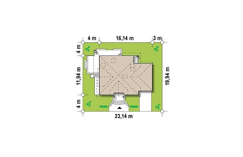 Projekt domu z poddaszem Z109 - Usytuowanie