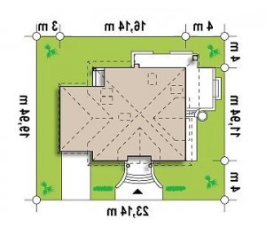 Usytuowanie budynku Z109 w wersji lustrzanej