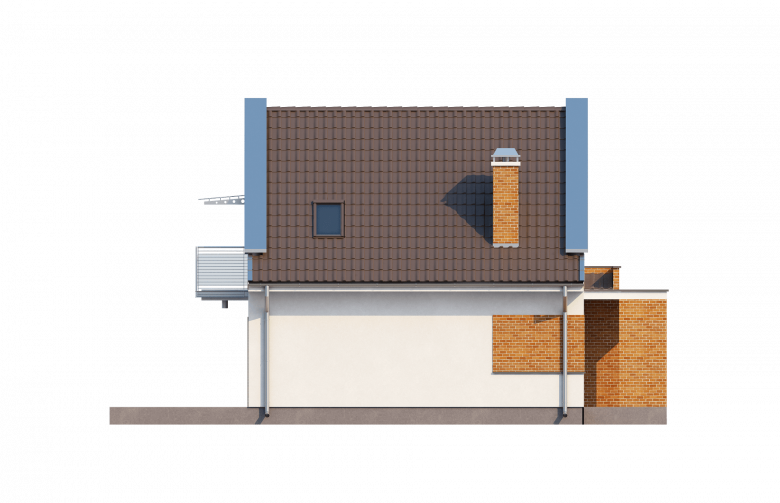 Projekt domu z poddaszem Z112 - elewacja 1