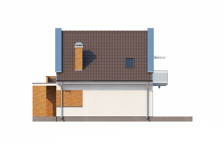 Projekt domu z poddaszem Z112 - elewacja 1
