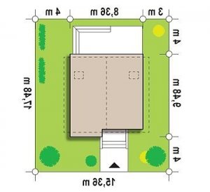 Usytuowanie budynku Z112 w wersji lustrzanej