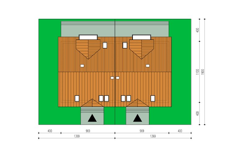 Projekt domu bliźniaczego Melka bl - Usytuowanie