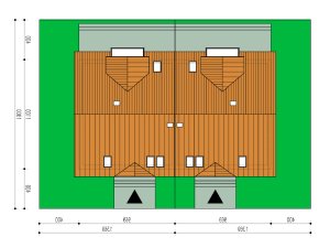 Usytuowanie budynku Melka bl w wersji lustrzanej