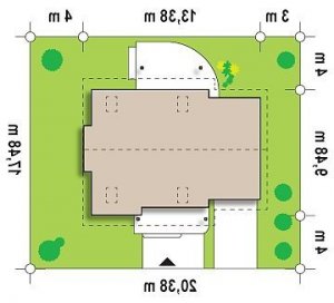 Usytuowanie budynku Z114 w wersji lustrzanej