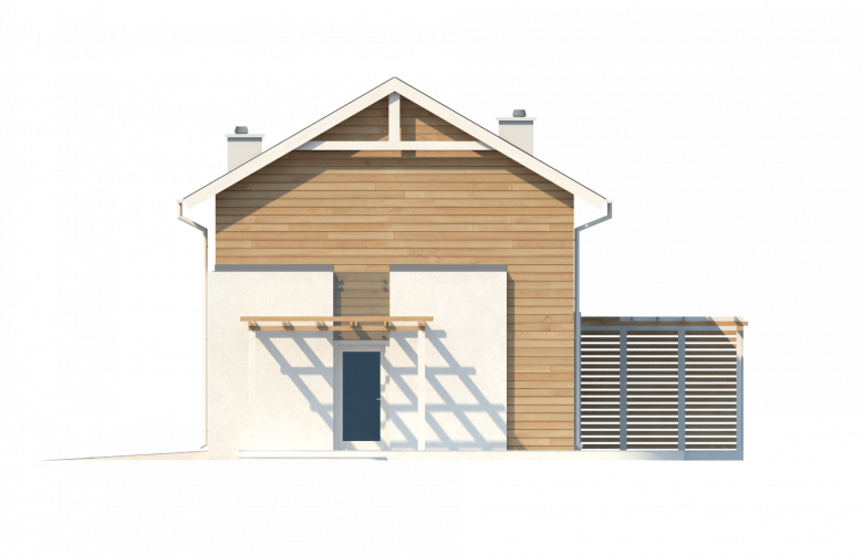 Projekt domu z poddaszem Z115 - elewacja 2