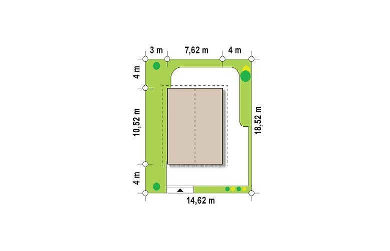 Projekt domu z poddaszem Z115 - Usytuowanie