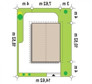 Usytuowanie budynku Z115 w wersji lustrzanej