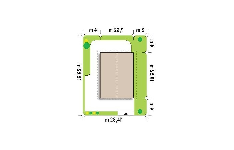 Projekt domu z poddaszem Z115 - Usytuowanie - wersja lustrzana