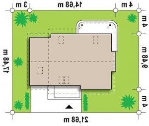 Usytuowanie budynku Z120 w wersji lustrzanej