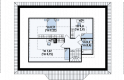 Projekt domu parterowego Z185 - rzut poddasza