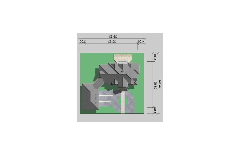 Projekt domu wielorodzinnego LK&705 - Usytuowanie - wersja lustrzana
