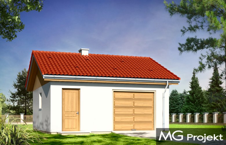 Projekt domu energooszczędnego Garaż BG02 (429)