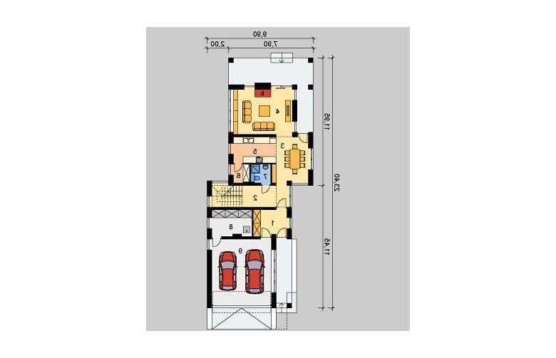 Projekt domu wielorodzinnego LK&709 - parter