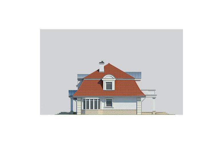Projekt domu piętrowego LK&711 - elewacja 4