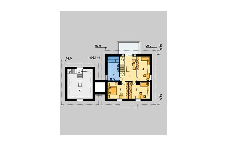 Projekt domu piętrowego LK&711 - poddasze
