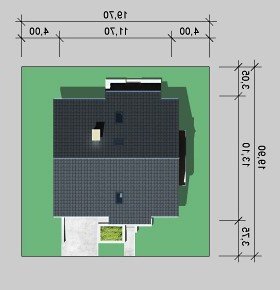 Usytuowanie budynku LK&717 w wersji lustrzanej