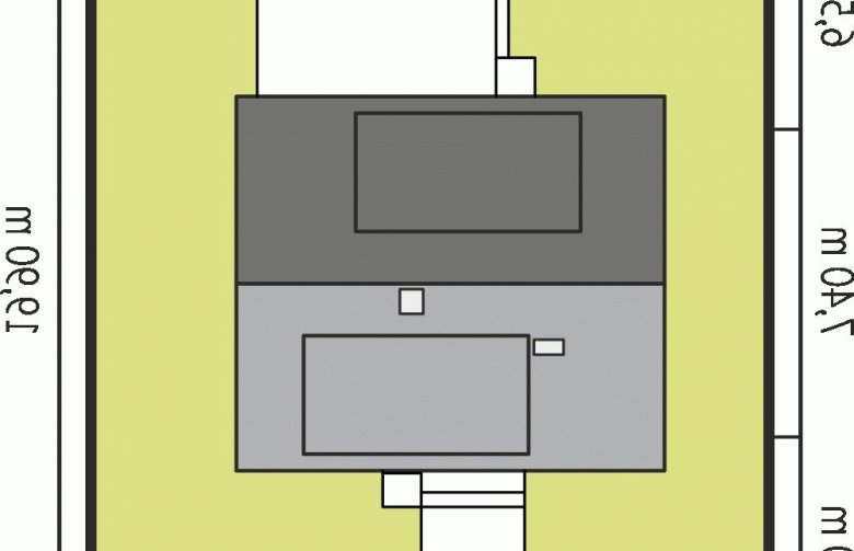 Projekt domu z poddaszem Calineczka - Usytuowanie - wersja lustrzana