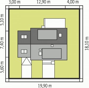 Usytuowanie budynku Calineczka G1