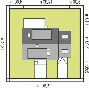 Usytuowanie budynku Calineczka G1 w wersji lustrzanej