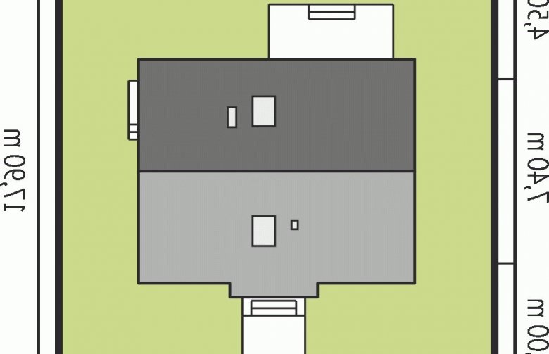 Projekt domu jednorodzinnego Celinka - Usytuowanie - wersja lustrzana