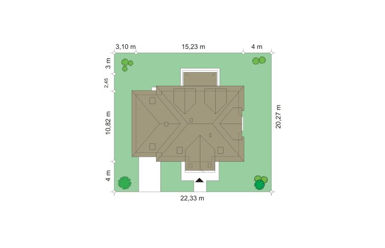 Projekt domu wielorodzinnego Kameralny (399) - Usytuowanie