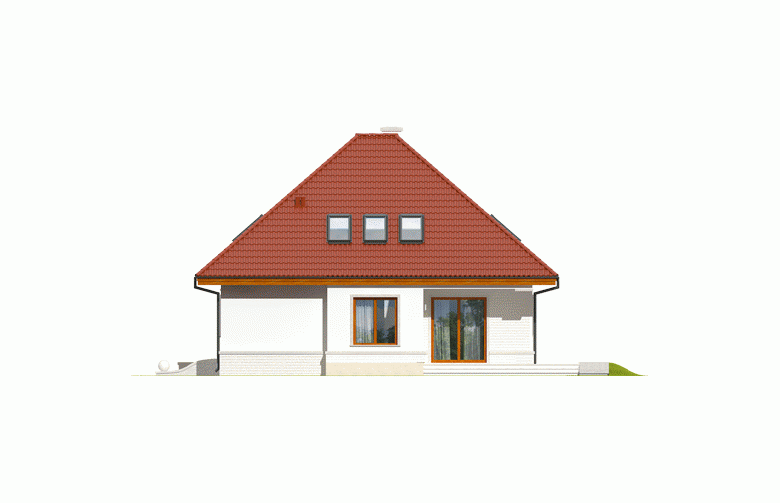 Projekt domu jednorodzinnego Jarek G1 - elewacja 4