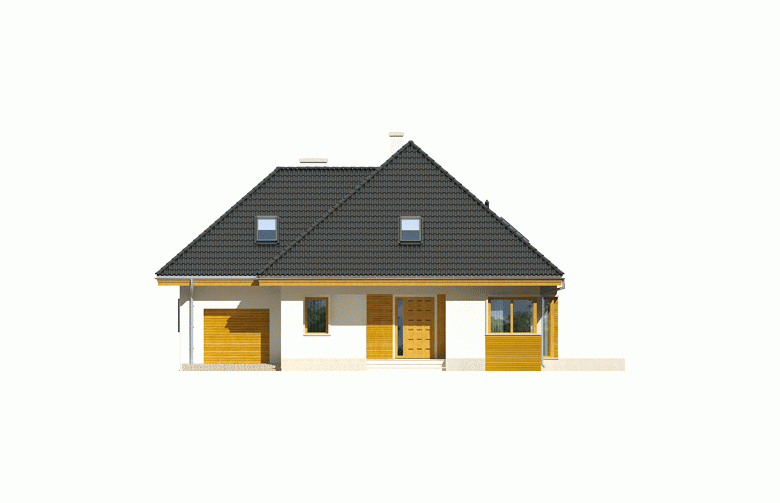 Projekt domu jednorodzinnego Jarek II G1 - elewacja 1