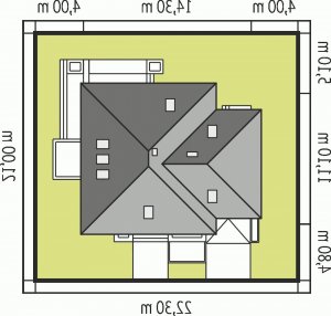 Usytuowanie budynku Jarek II G1 w wersji lustrzanej