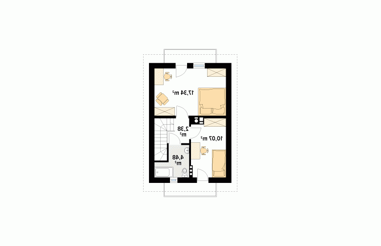 Projekt domu szkieletowego Mini 2 - 