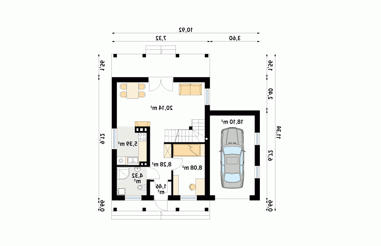 Projekt domu wielorodzinnego Mikrus 3 - 