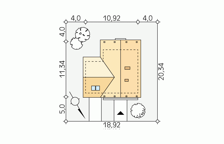 Projekt domu wielorodzinnego Mikrus 3 - Usytuowanie