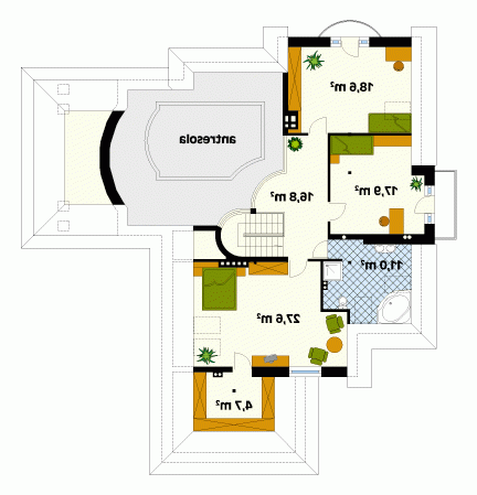 Rzut projektu Mistral - wersja lustrzana