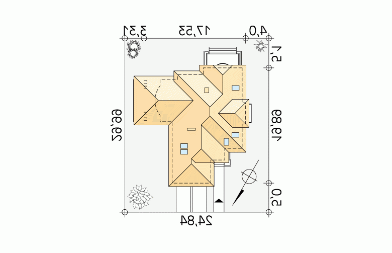 Projekt domu wielorodzinnego Mistral - Usytuowanie - wersja lustrzana