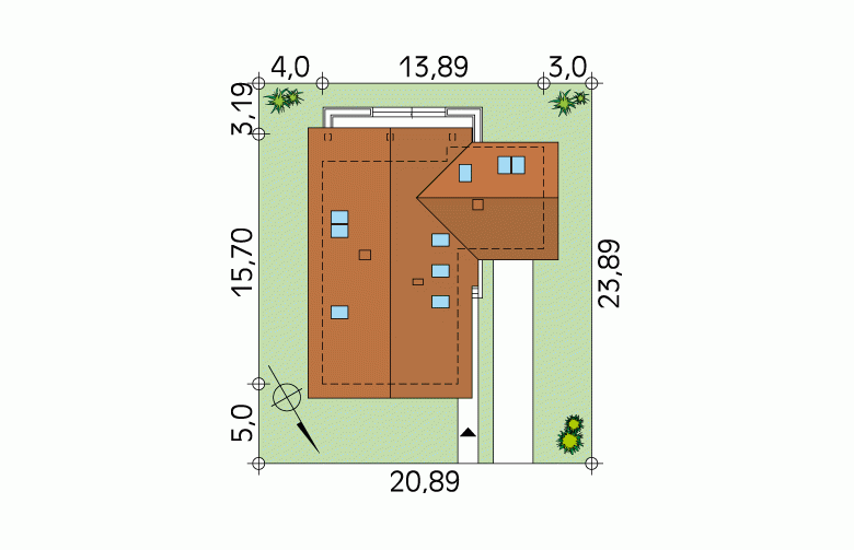 Projekt domu wielorodzinnego Neptun 3 - Usytuowanie