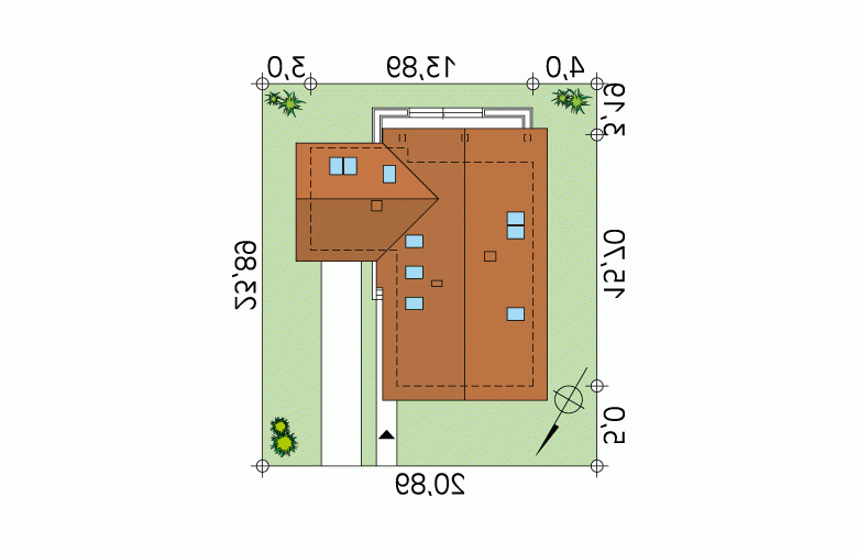 Projekt domu wielorodzinnego Neptun 3 - Usytuowanie - wersja lustrzana