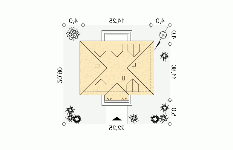 Projekt domu wielorodzinnego Opus - Usytuowanie - wersja lustrzana