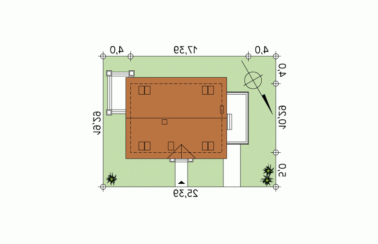 Projekt domu wielorodzinnego Opal - Usytuowanie - wersja lustrzana