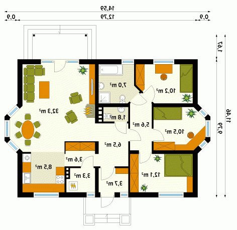 Rzut projektu Poemat - wersja lustrzana